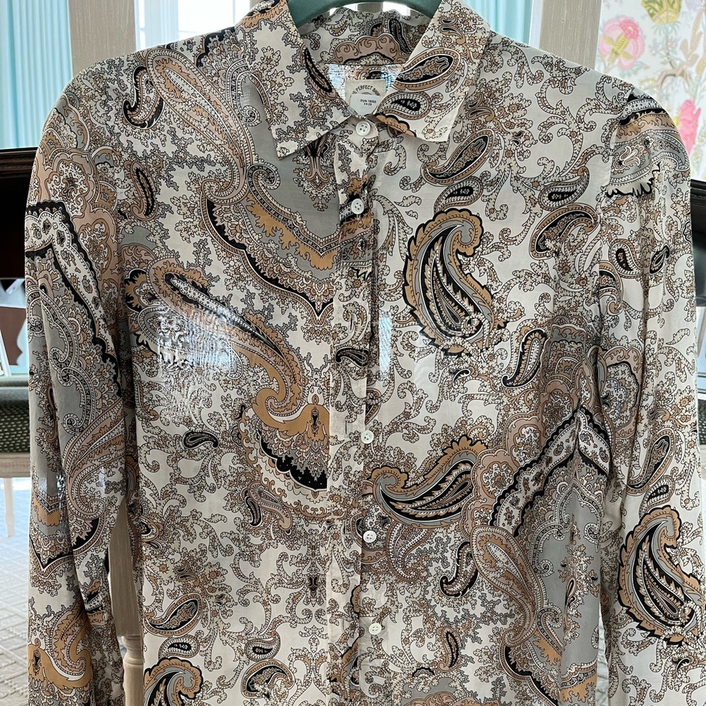 JCrew “The Perfect Shirt” dress blouse